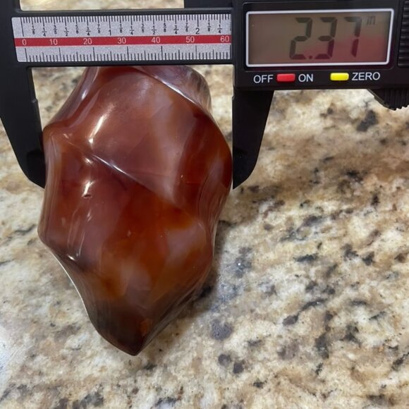 Polished Carnelian Flame Crystal - Picture 2 of 5